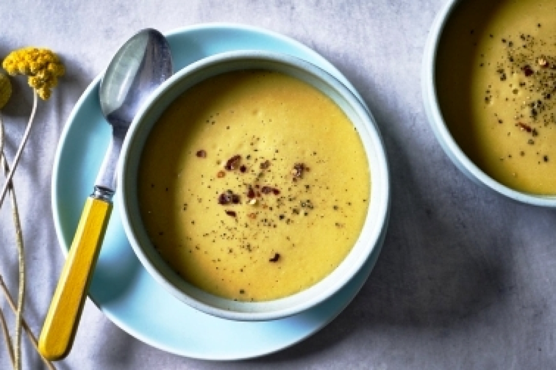 Суп из красной чечевицы и тыквы