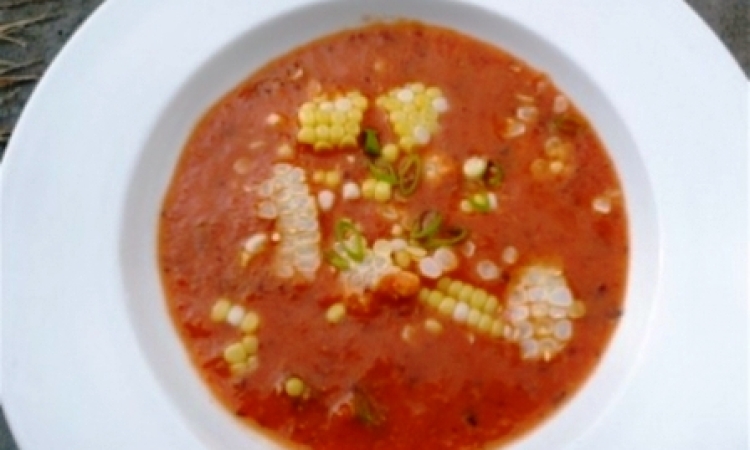 Суп пюре из красного перца, с восточными ароматами