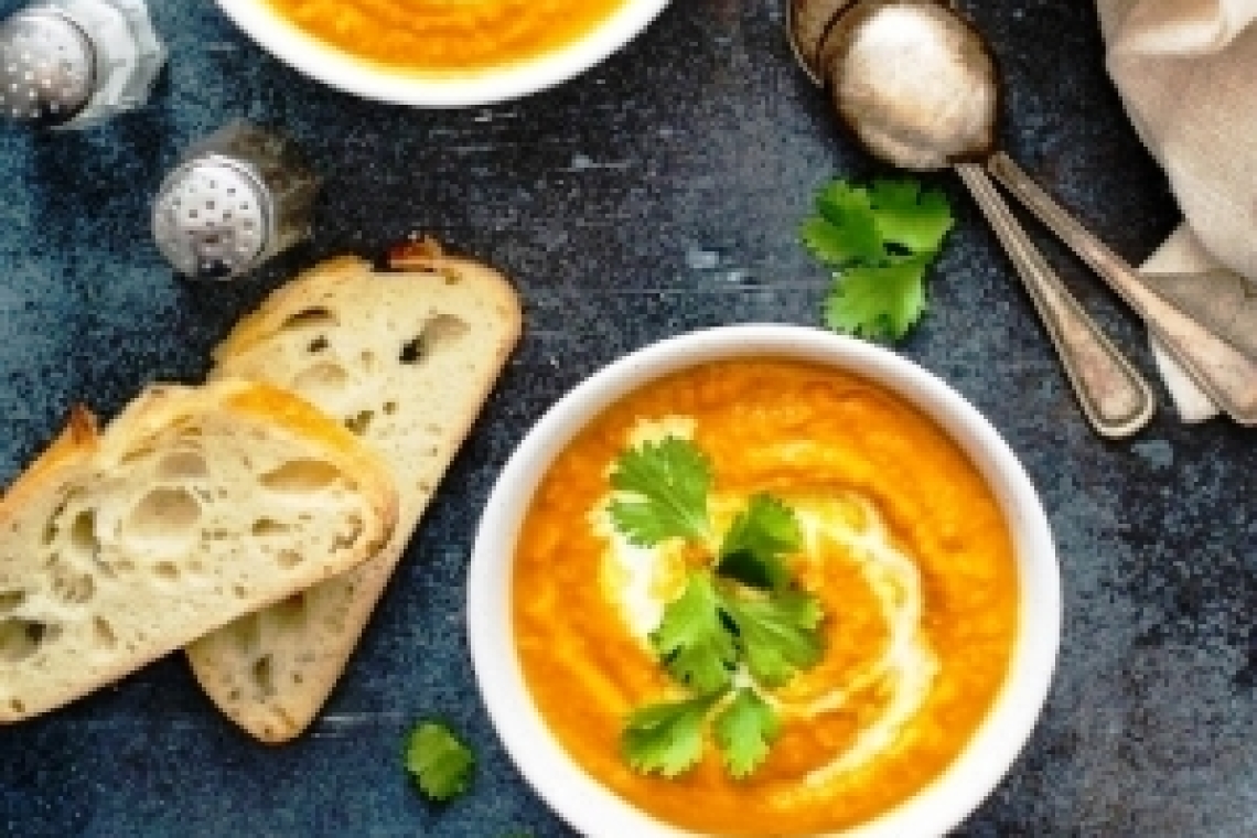 Тыквенный суп-пюре с пряными сливками