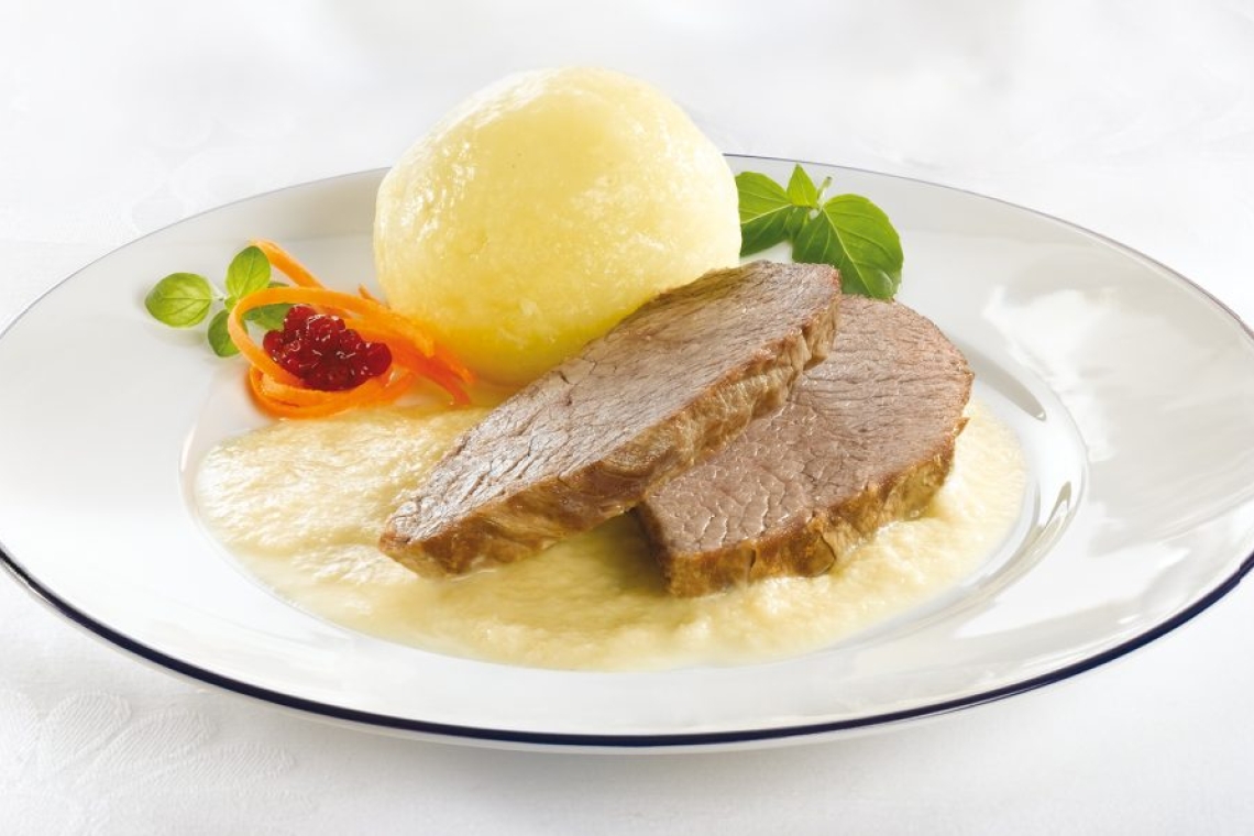 Байерсдорфский Кренфляйш. Говядина с соусом из хрена из баварской деревни.