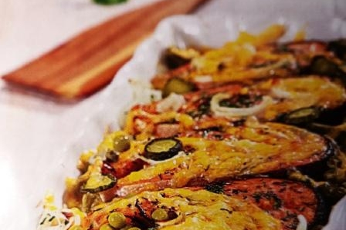 Форель запеченая с огурчиками