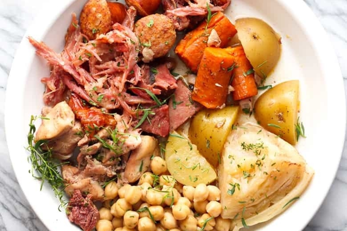 Мясо, тушенное с овощами по мадридски (Cocido Madrileno)